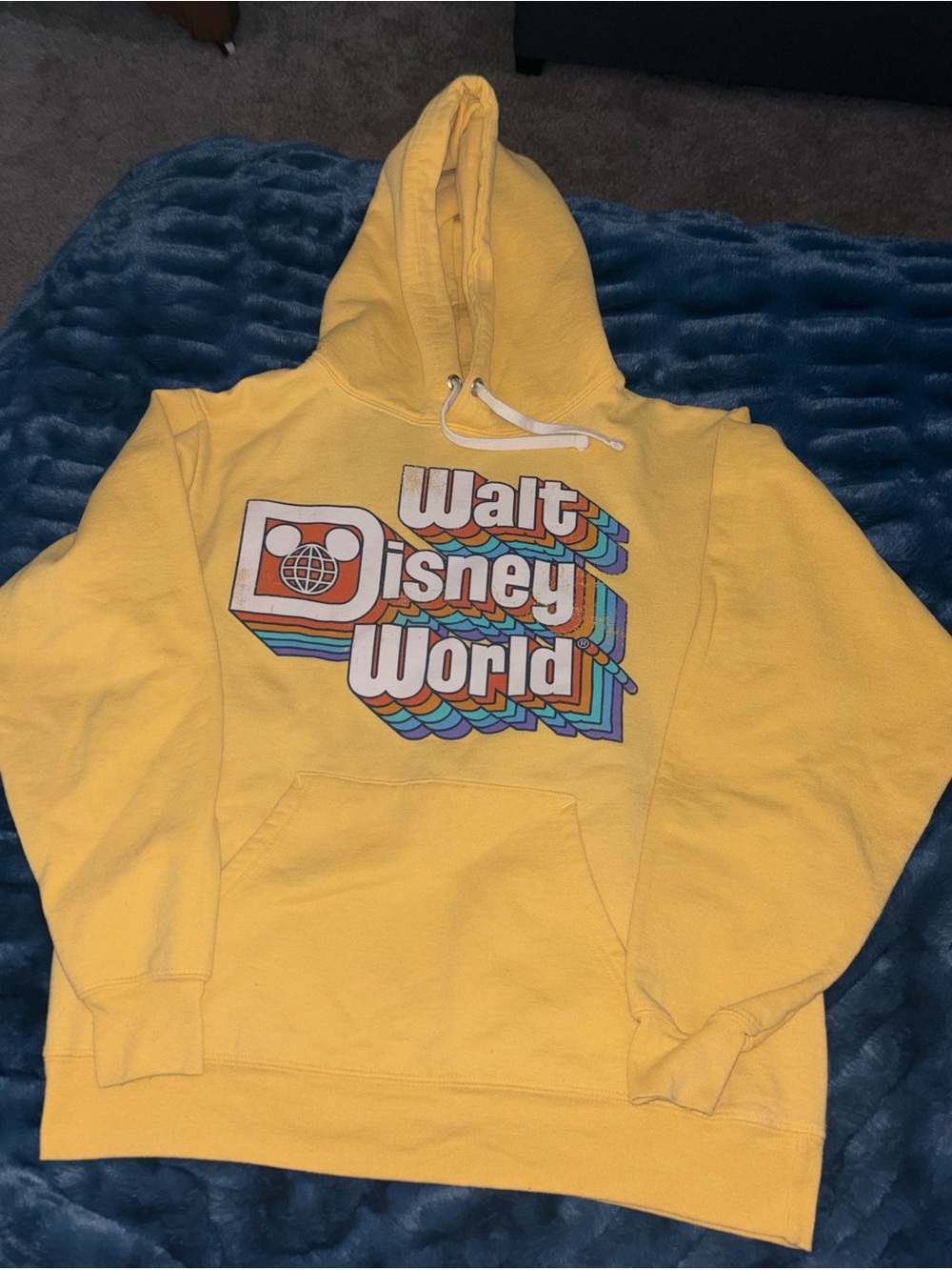 Disney Yellow Retro Walt Disney World Crewneck Hoodie